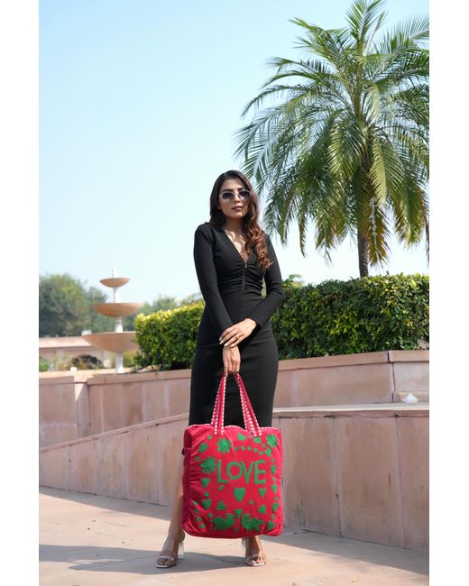 Conscious Yoga Collective Red Love Suzani Tote