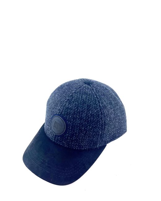 Dasmarca Hats Blue Johnny Charcoal Tweed Wool Baseball Cap for men