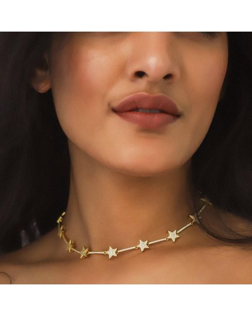 Luna Charles Metallic Margot Sparkling Star Choker