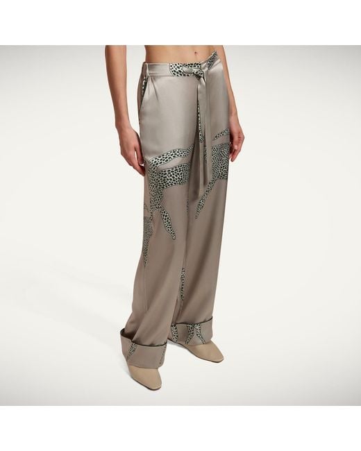 Piola Gray Silk Pyjama Trousers