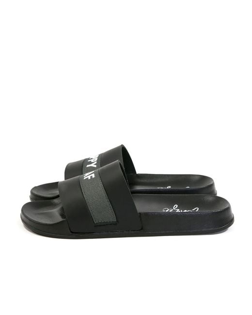 Zenzee Black Happy Af Slide Sandals