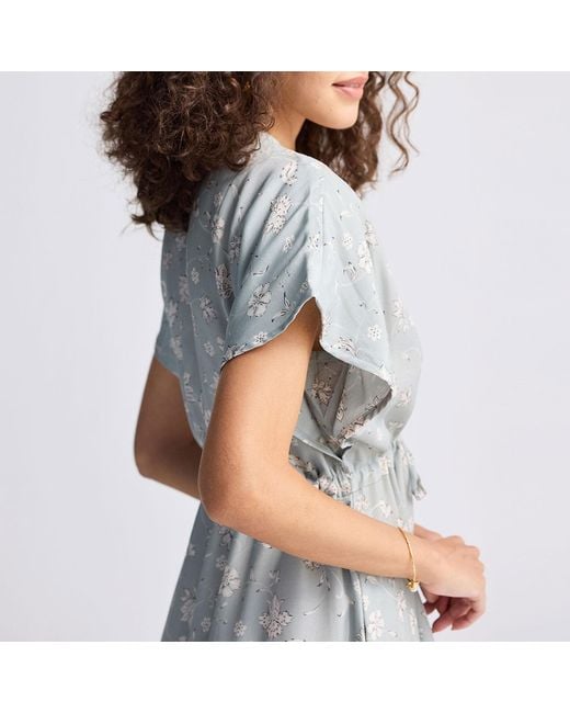 REISTOR Gray Gathered Maxi Dress