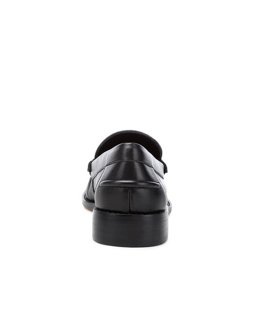 Rag & Co Black Plavia Genuine Leather Loafers