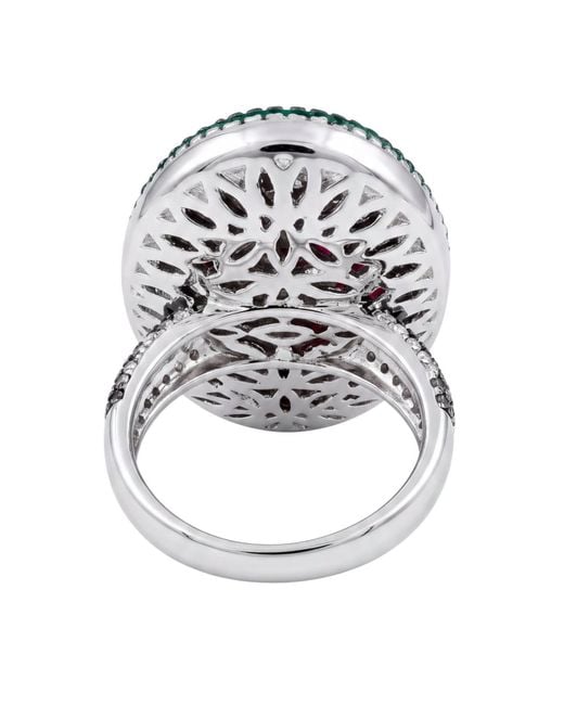 Latelita London Green Serafina Opal Cocktail Ring
