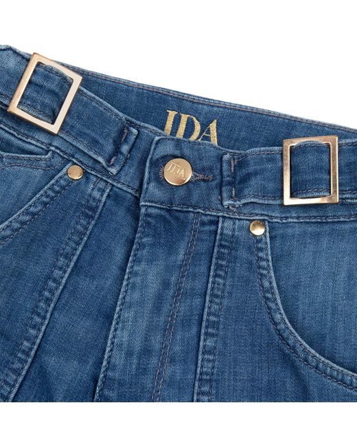 Donna Ida Blue Minnie The High Top Full Length Wide Leg Flared Jeans
