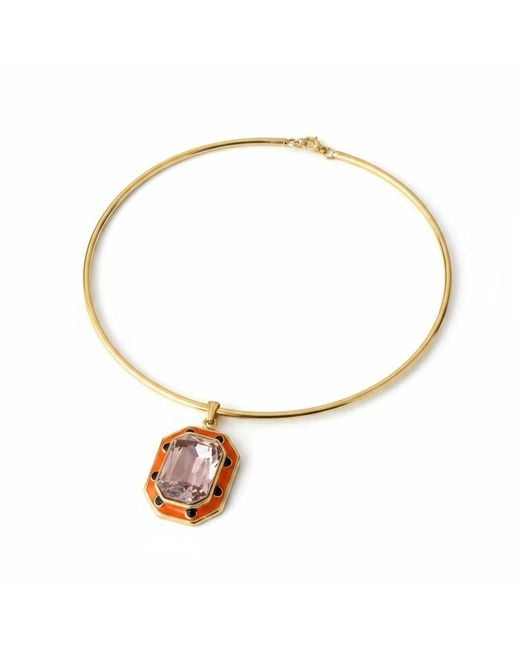 By Virgo Multicolor Gemma Rosa Choker