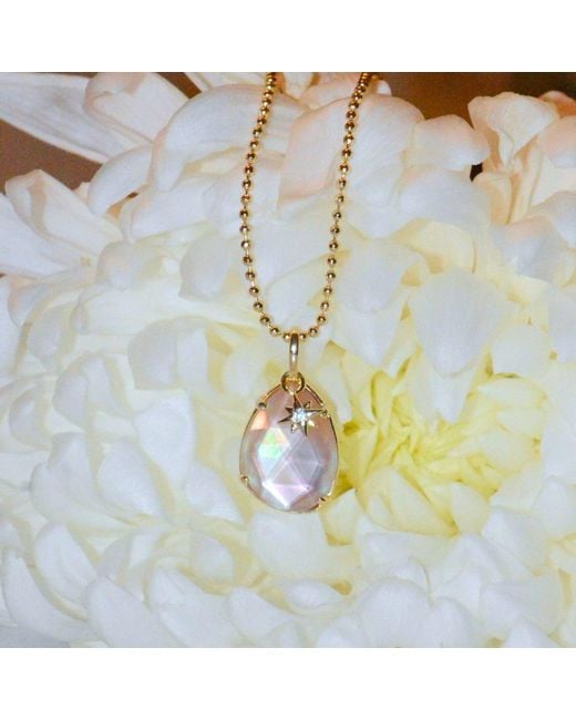 KAMARIA Metallic Stella Pearl Doublet Pendant Necklace With Star Charm