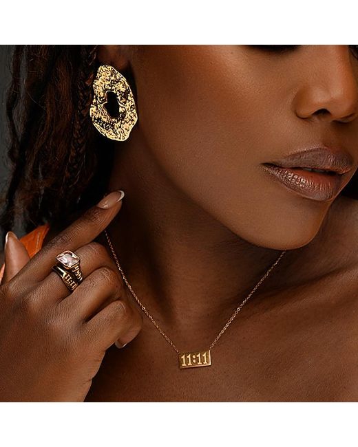 Superdivajewellery Metallic Theia Hoop Earrings