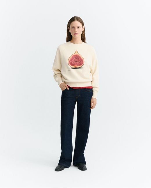 Thinking Mu White Figa Bonnie Sweatshirt
