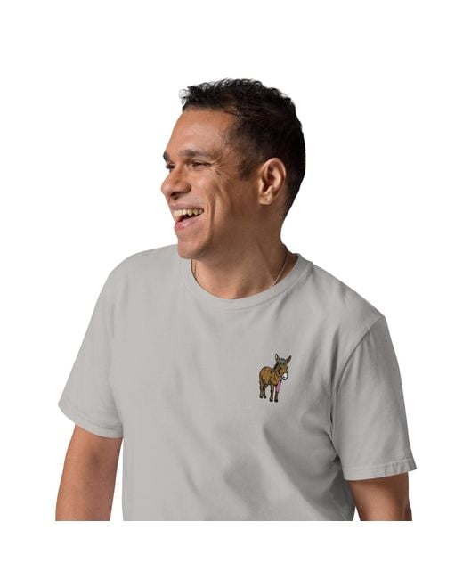 Anchor and Crew Gray Heather Smart Ass Actual Life Organic Cotton Embroidered T-Shirt for men
