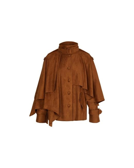 Herfetch Brown Neutrals Cape Jacket-Camel