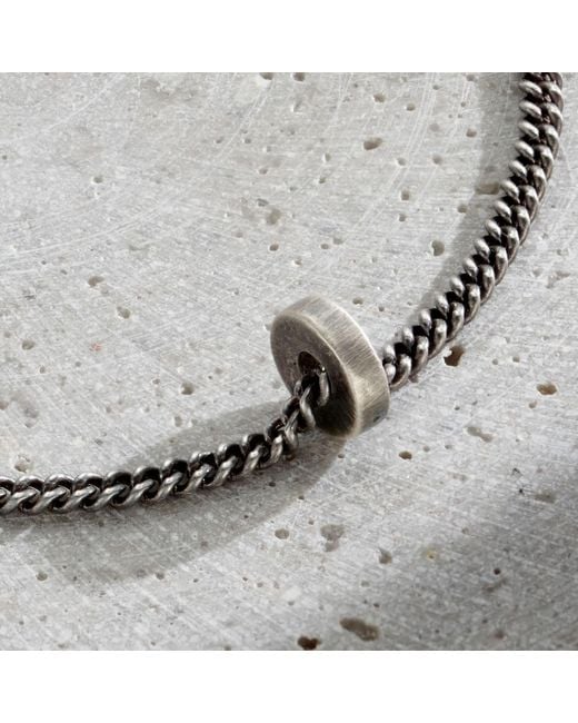 Posh Totty Designs Metallic Oxidised Sterling Mini Spinning Disc Bracelet for men