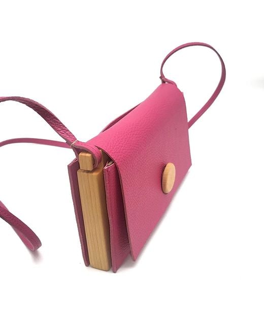 Wood Belt Pink Unique Mini Bag Galapagos Trust 2413