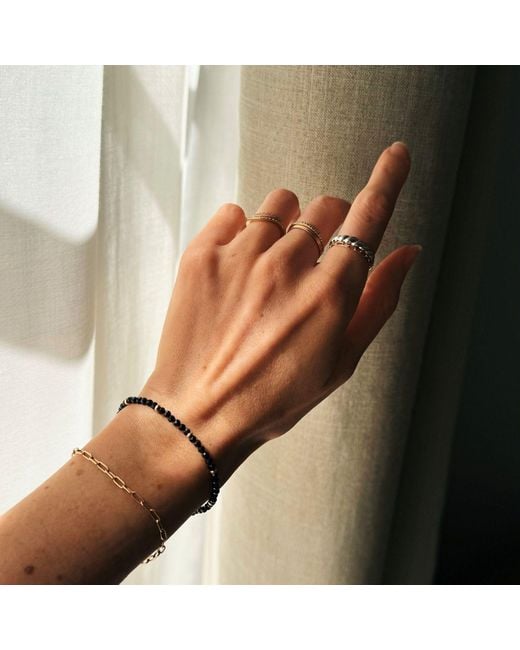Herself Collections Black 14K Starry Night Bracelet