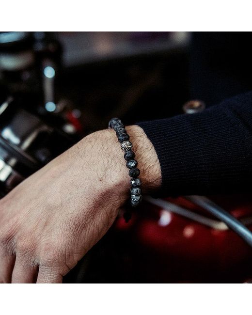 AWNL Metallic Tremolite Mystical Symbol Macrame Bracelet for men