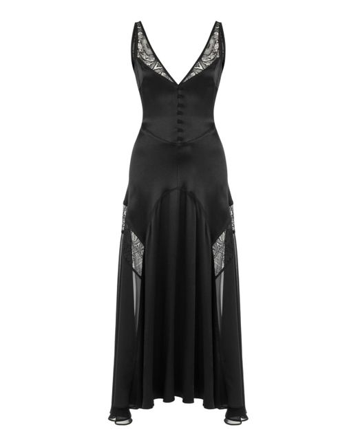 Nocturne Black Tulle Backless Dress