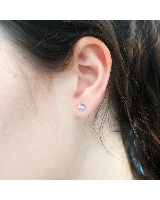 Augustine Jewels Purple Sterling Amethyst Stud Earrings