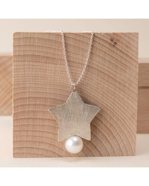 Silver Moon White Sterling Necklace With Pendant