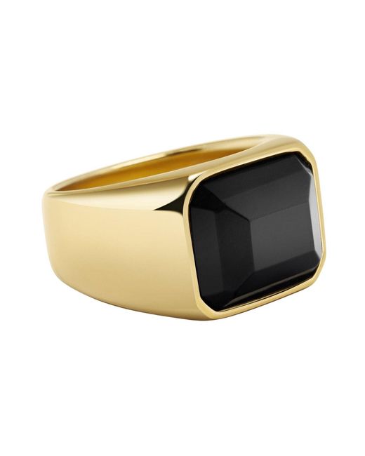 Nialaya Multicolor Zircon Signet Ring for men