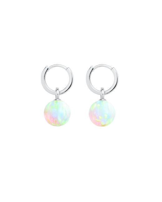 Ora Pearls Blue Sea Opal Hoop Earrings