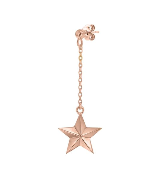True Rocks Metallic 18Kt Plated Star Drop Earring