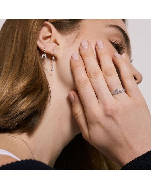 Dyamka Metallic Paved Solitaire Ring