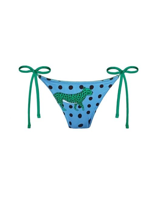 Jessie Zhao New York Green Verdant Wild Reversible Tie Side Bottom