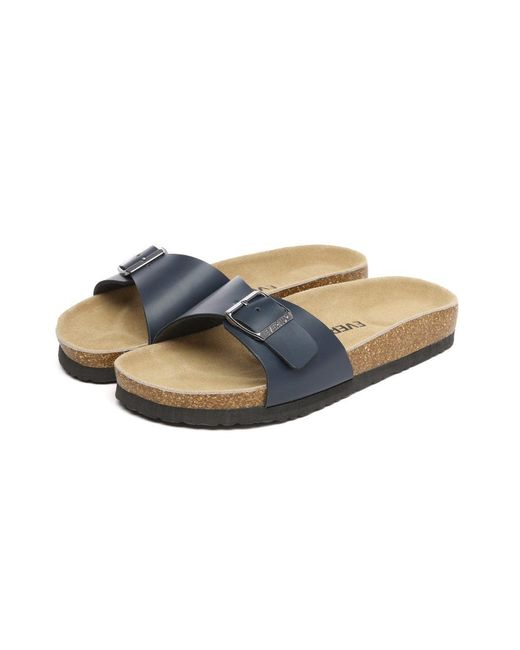 EverAu Australia Blue Swan Leather Easy Slip-On Sandals