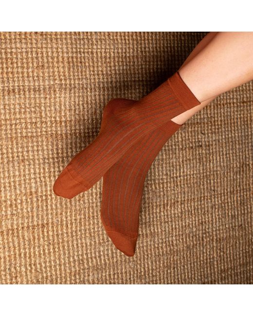 Peper Harow - Made in England Brown Three Pack Essential Socks