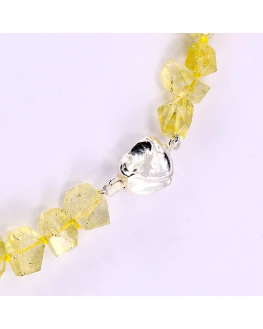 Mineralgems•Studio Metallic Citrine Quartz Statement Necklace