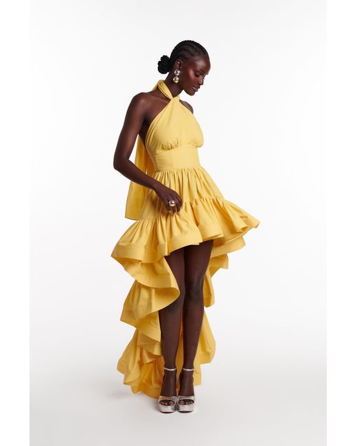 Ofuure Yellow Ima Hi-Low Dress