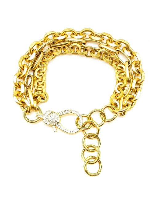 Loni Paul Jewelry Metallic Three Strand Bracelet