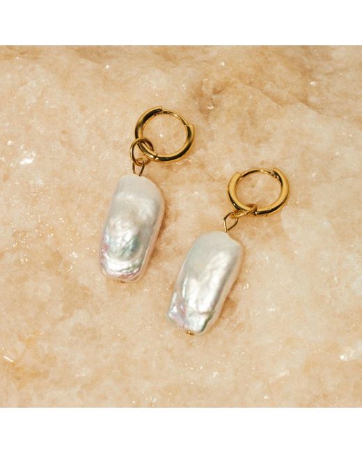 Lait & Lune Metallic Beliz Pearl Earrings