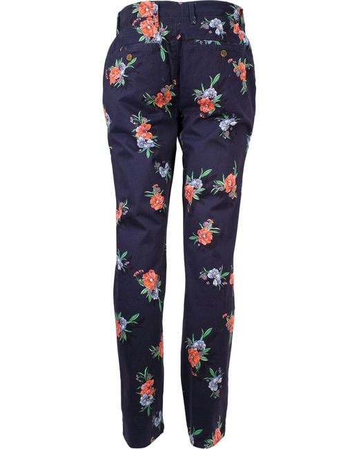 Lords of Harlech Blue Jack Oxford Flowers Pant for men