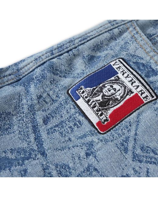 VERYRARE Blue Dollar Dollar Bills Pants for men