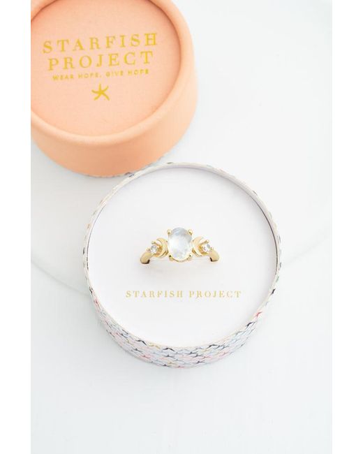Starfish Project Metallic Starlight Moonstone Ring