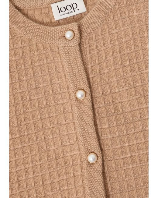 Loop Cashmere Natural Neutrals Textured Waistcoat