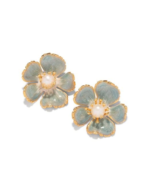 The Pink Reef Metallic Small Hand Painted Floral