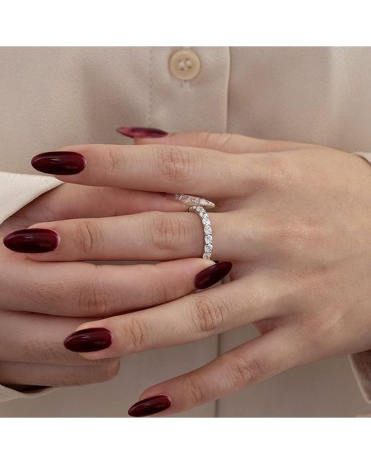 Diamonbliss Metallic Two And Half Carats Round Eternity Ring