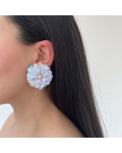PINAR OZEVLAT Blue Blossom Studs Sky