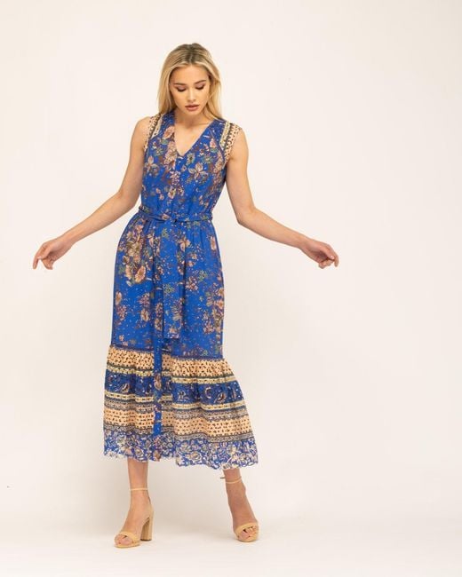 Niza Blue Waist-Tie Dress Manila