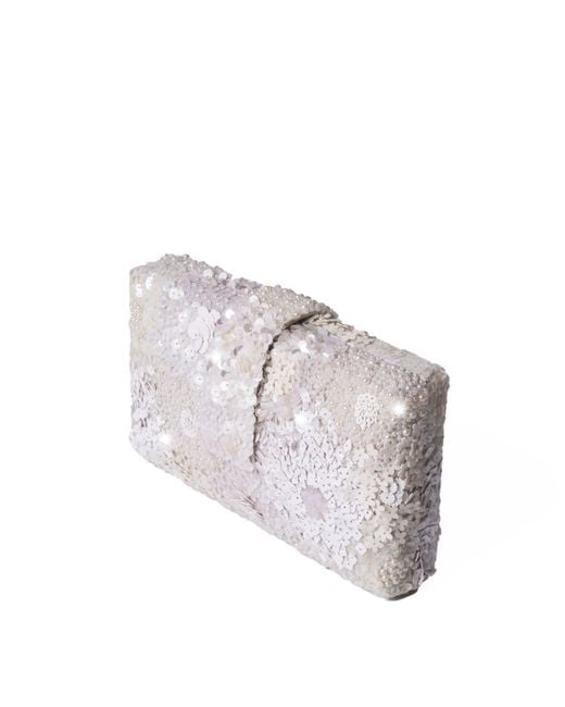 Simitri Gray Chantilly Kitsch Clutch
