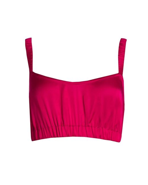 Roses Are Red Multicolor Sundays Crop Top In Fuchsia
