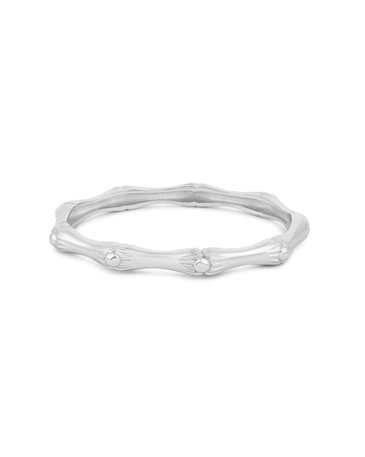 SHYMI White Bamboo Statement Bangle
