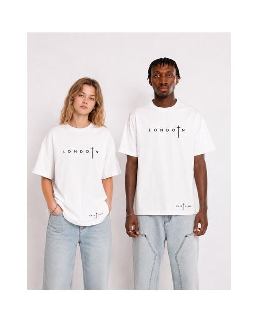 Chic Urban White London Grace Oversized T-Shirt