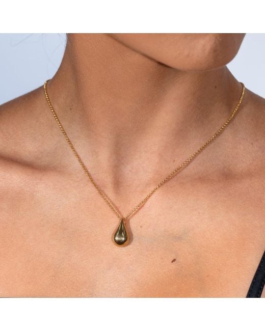 Lucy Quartermaine Metallic Large Tear Drop Pendant