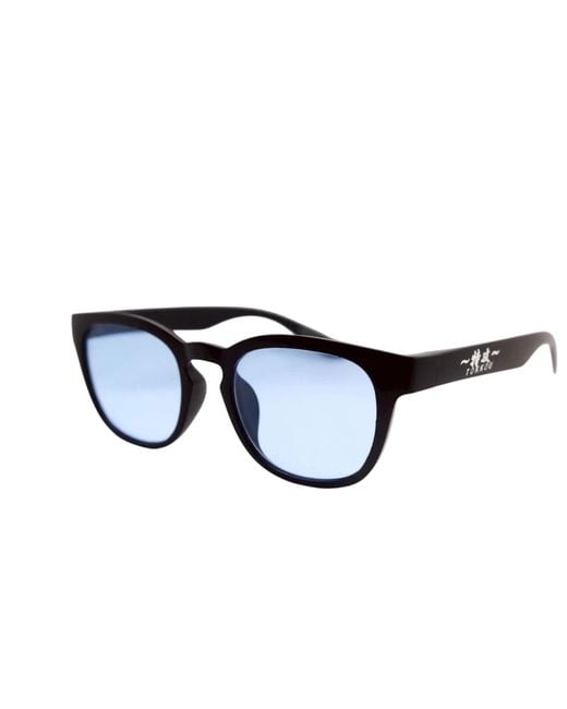 TOKKOU Black Sustainable Recycled Sunglasses Wellington Shape, Clear