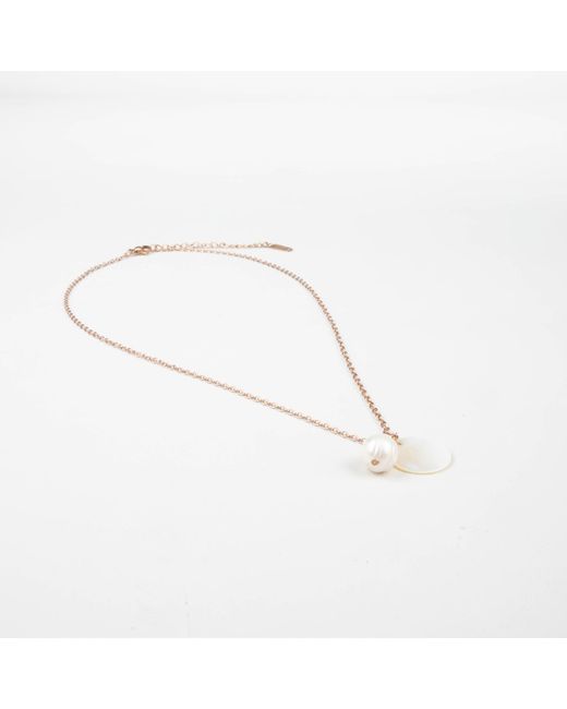 LIKHÂ Metallic Disc And Pearl Mother-Of-Pearl Necklace
