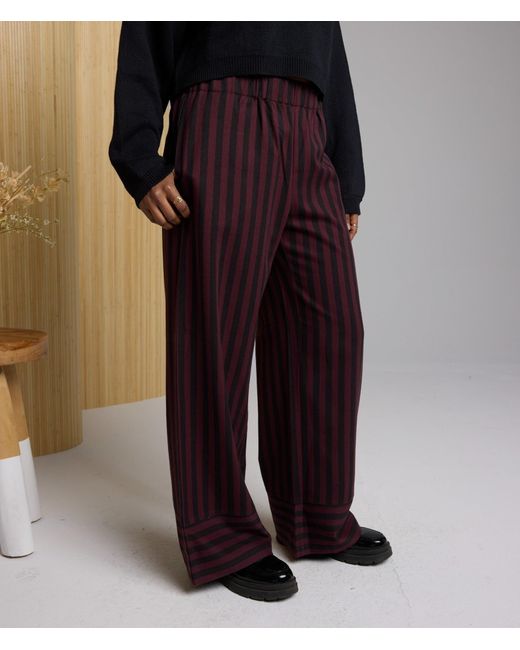 Known Supply Purple High Rise Striped Pants