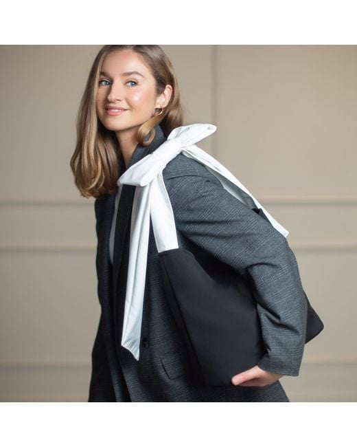 RainSisters Black Moonlight Bow Tote Bag